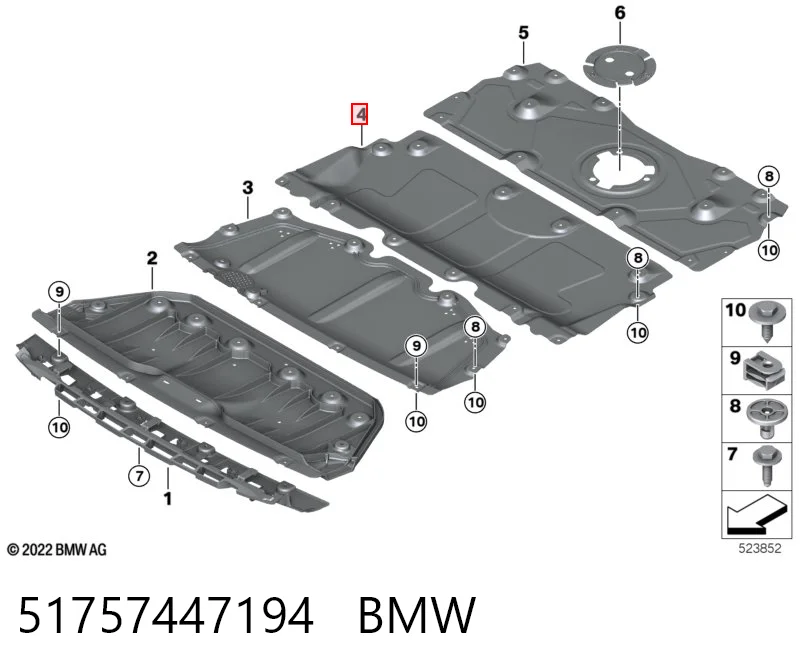 51757447194 BMW Protección de cárter