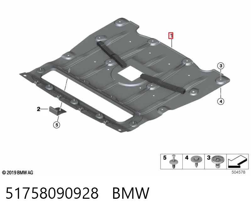 51758090928 BMW Protección de cárter