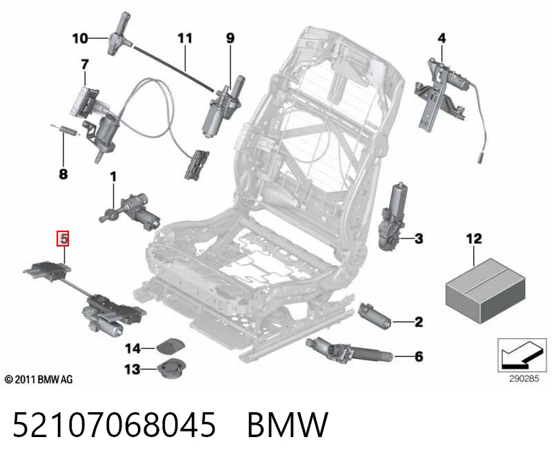 52107068045 BMW Motor de ajuste del asiento