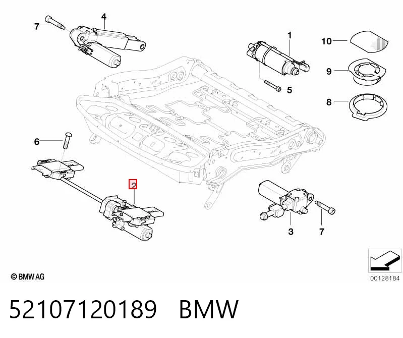 52107120189 BMW Motor de ajuste del asiento