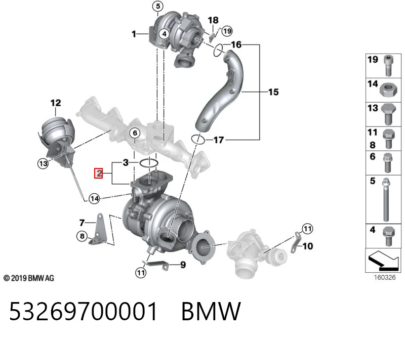 53269700001 BMW Turbo para motor