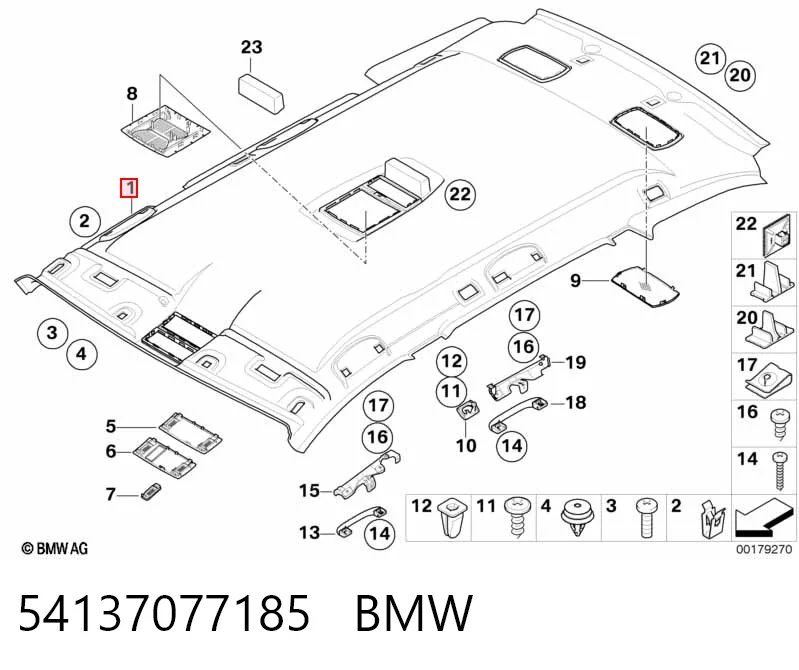 Comprar Guarnecido de techo BMW 5  E61 a bajo precio