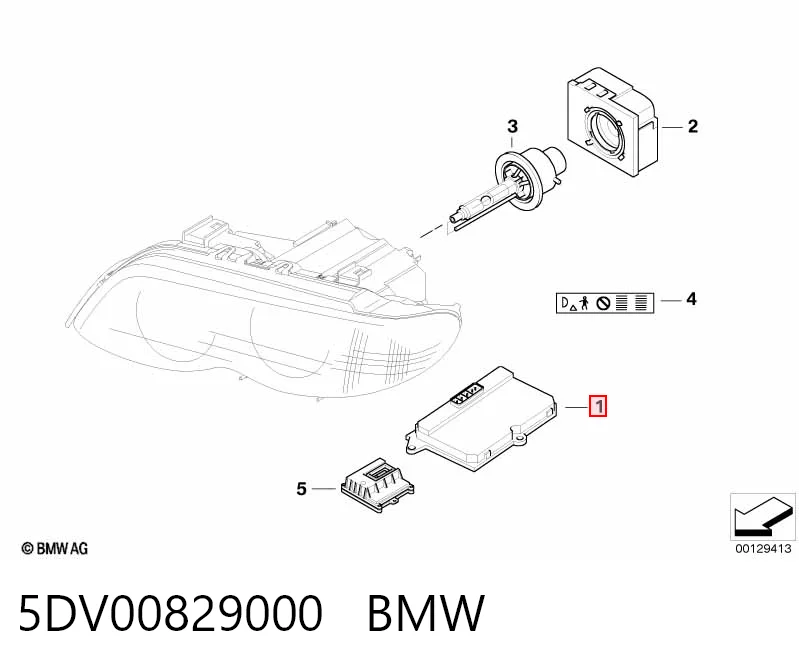 5DV00829000 BMW Centralita, faros xenon