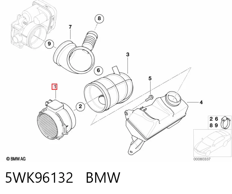 5WK96132 BMW Sensor de flujo de aire