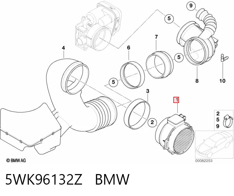 5WK96132Z BMW Sensor de flujo de aire