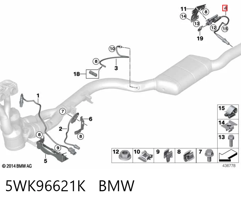 5WK96621K BMW Sensor de óxidos de nitrógeno NOx