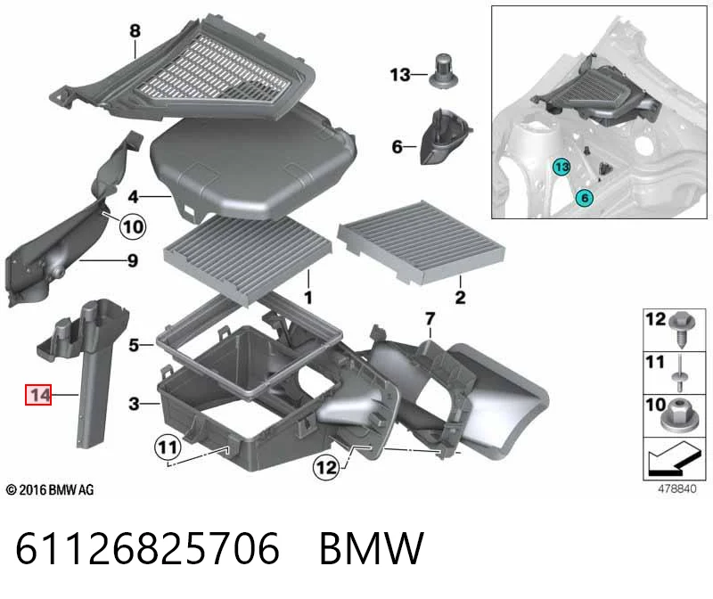 61126825706 BMW