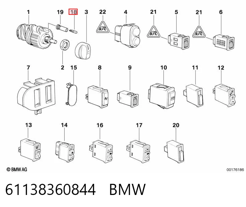 Bombilla BMW 61138360844