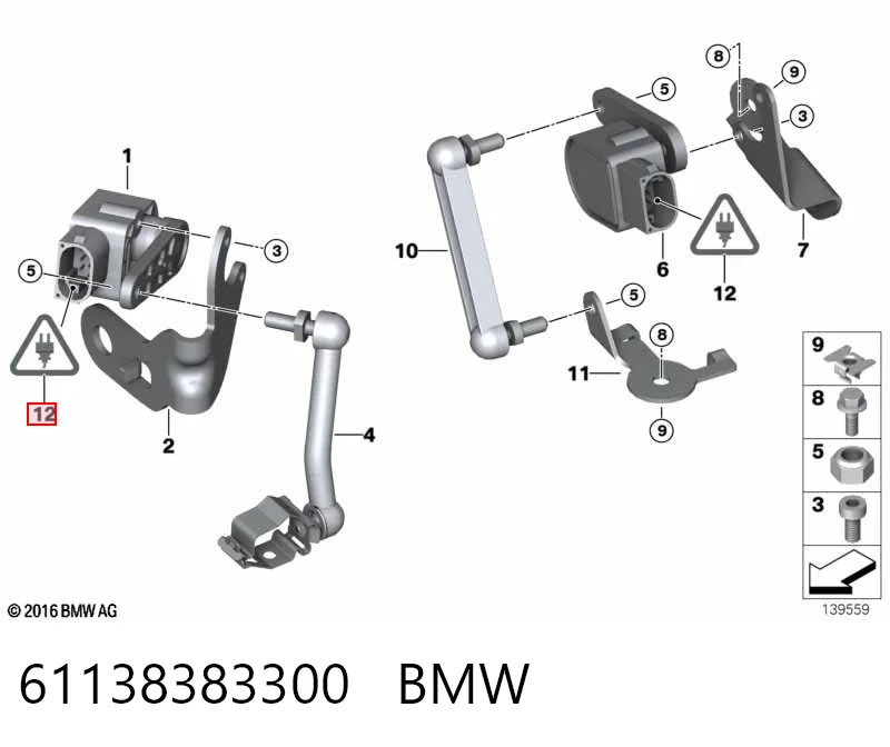 61138383300 BMW Conector del faro
