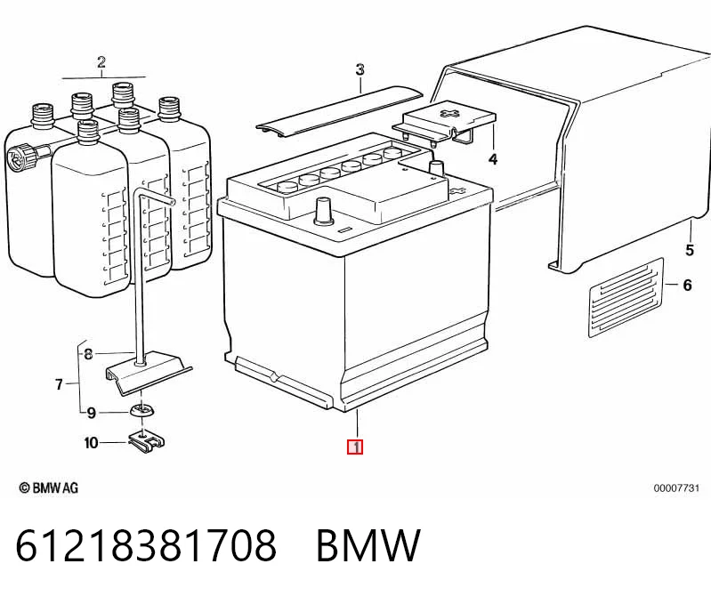 Batería de arranque 61218381708 BMW
