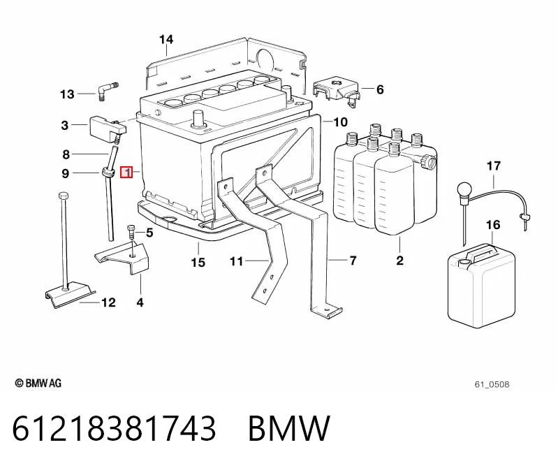 Batería de arranque 61218381743 BMW