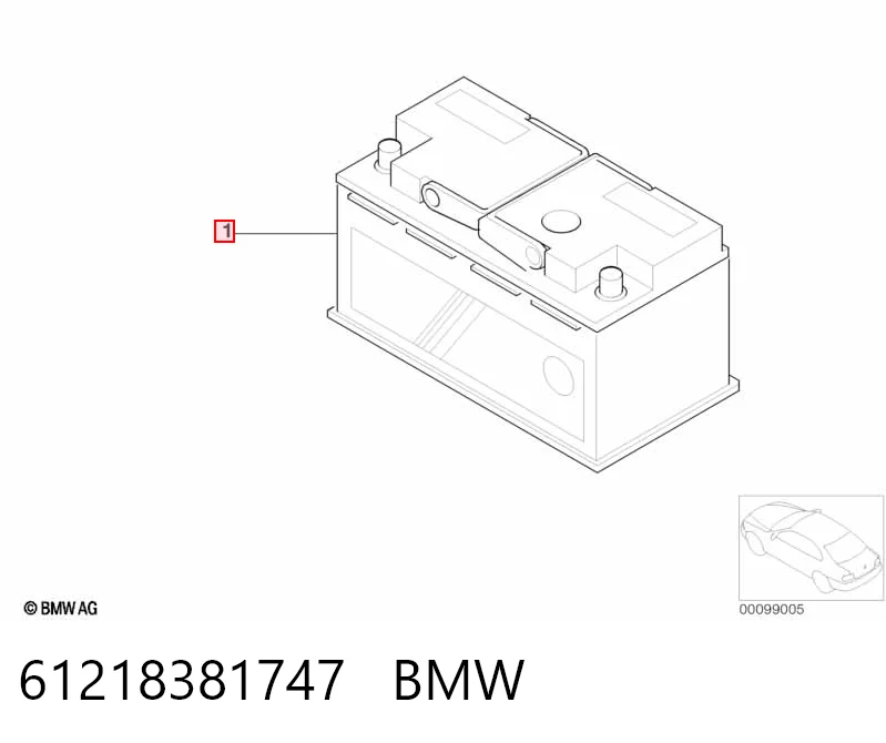 Batería de arranque 61218381747 BMW