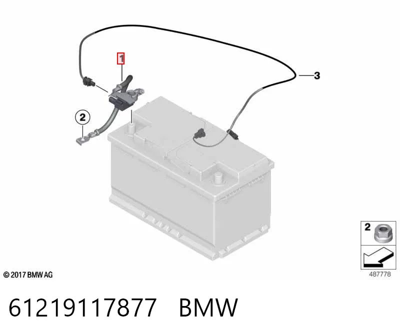 61219117877 BMW Relé de control de carga de batería