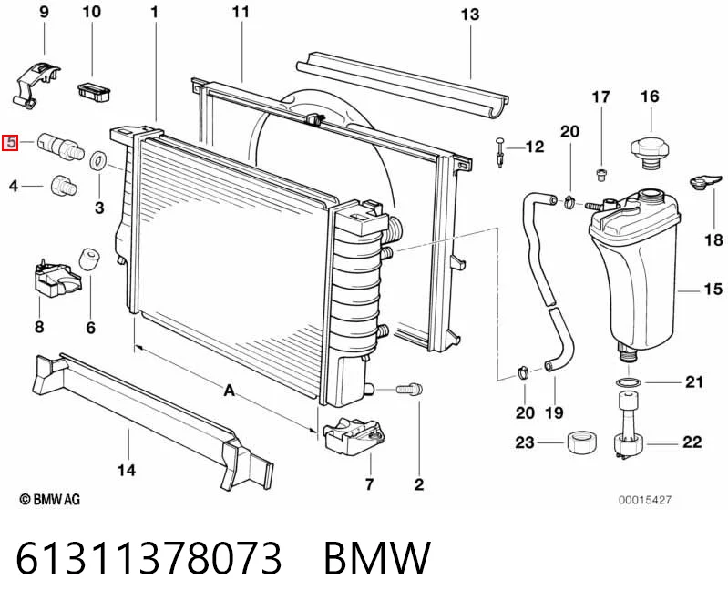 61311378073 BMW Interruptor térmico