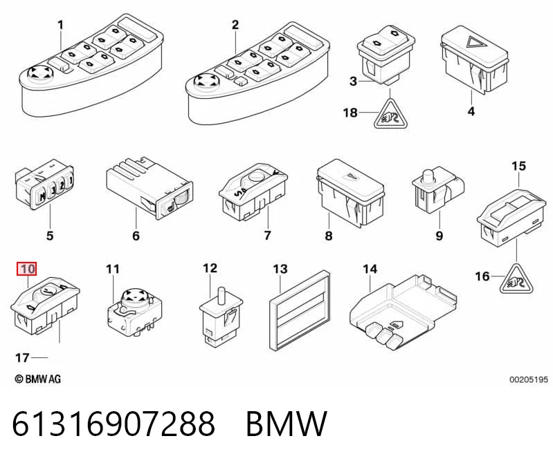 61316907288 BMW 