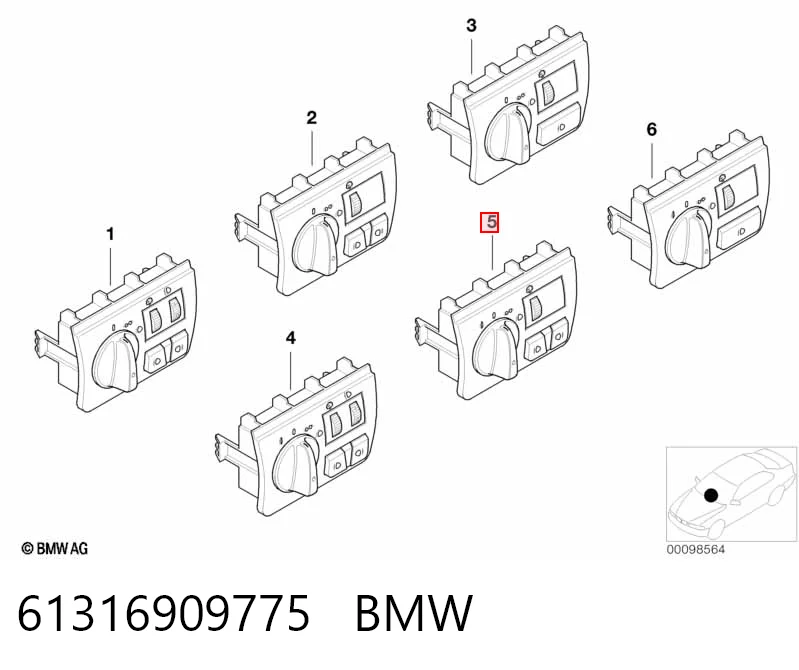 61316909775 BMW