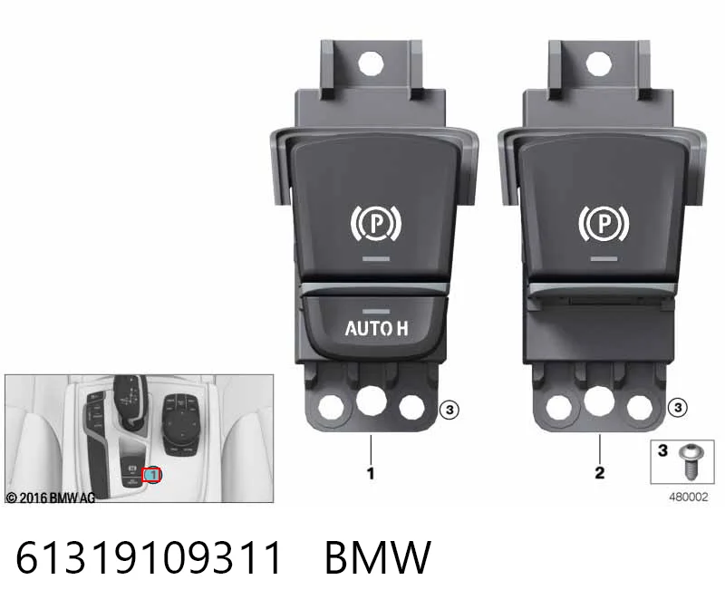 61319109311 BMW Interruptor del freno de estacionamiento electromecánico