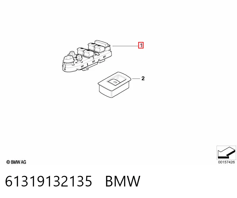 61319132135 BMW Unidad de control de elevalunas delantera izquierda