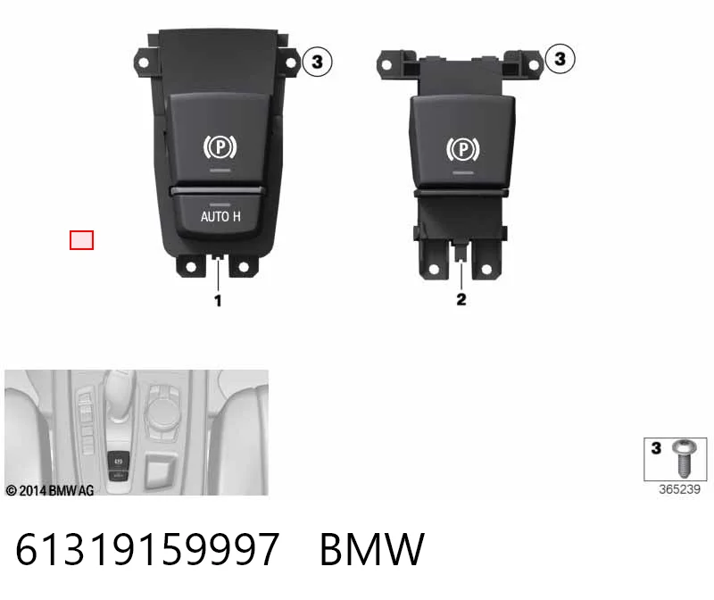 61319159997 BMW Interruptor del freno de estacionamiento electromecánico