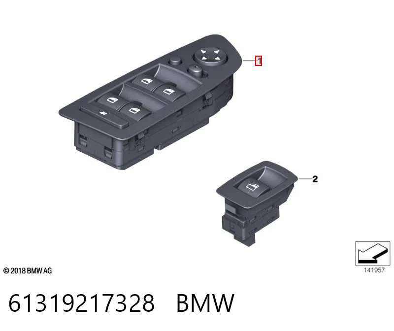 61319217328 BMW Unidad de control de elevalunas delantera izquierda