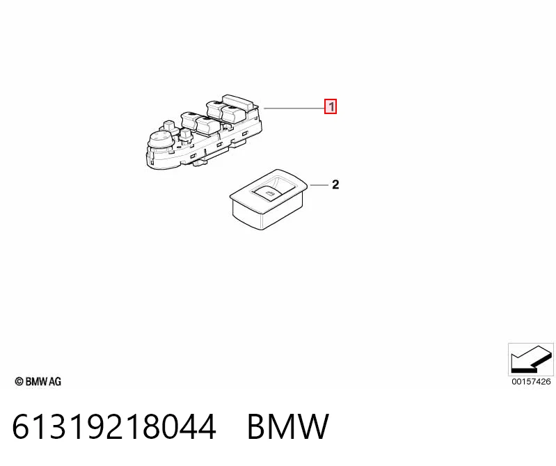 61319218044 BMW Unidad de control de elevalunas delantera izquierda
