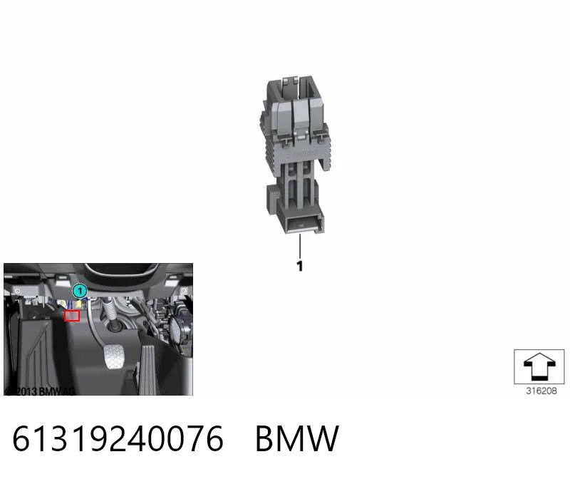61319240076 BMW Interruptor luces de freno