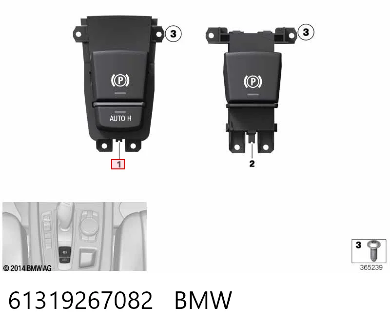 61319267082 BMW Interruptor del freno de estacionamiento electromecánico
