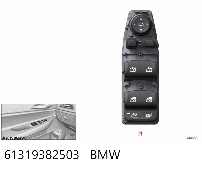 61319382503 BMW Unidad de control de elevalunas delantera izquierda