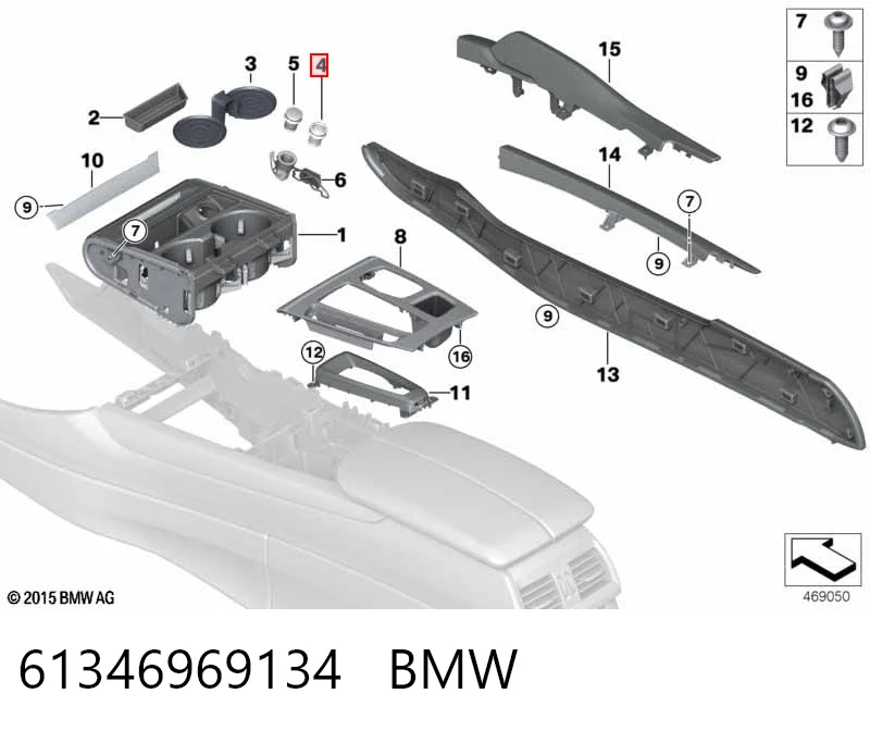61346969134 BMW Encendedor de cigarillos 