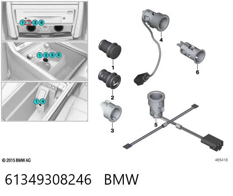 61349308246 BMW Encendedor de cigarillos 