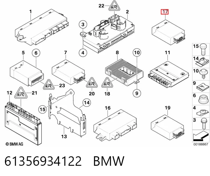 Módulo de control de iluminación adaptativa (ECU) 6934837 BMW