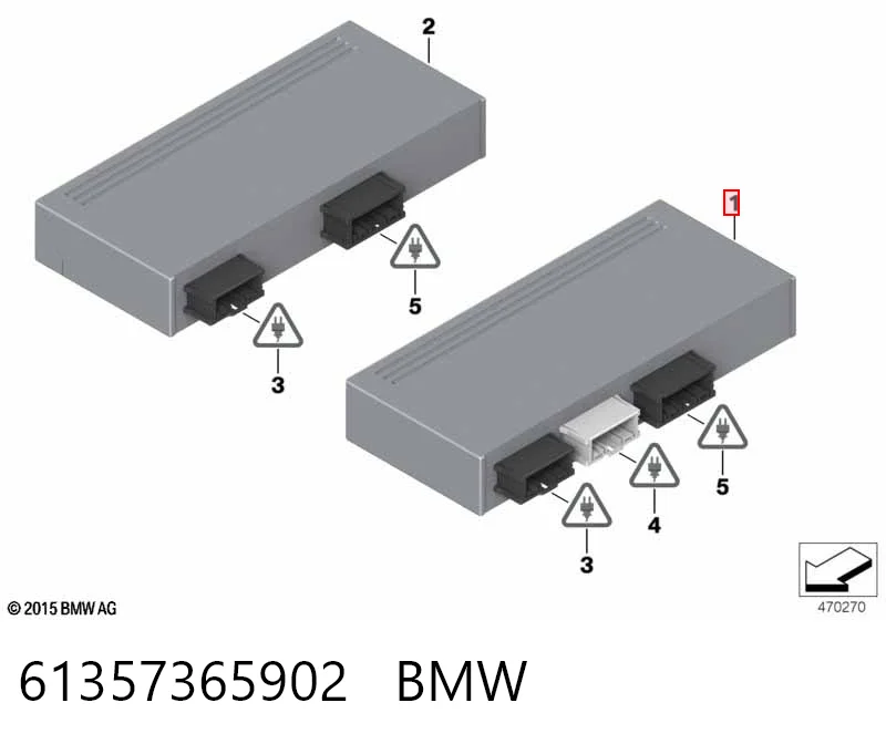61357365902 BMW Módulo de control de apertura de la tapa del maletero