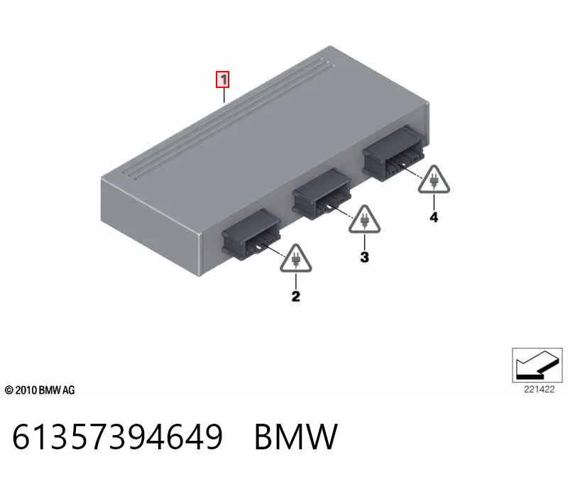 61357394649 BMW Módulo de control de apertura de la tapa del maletero