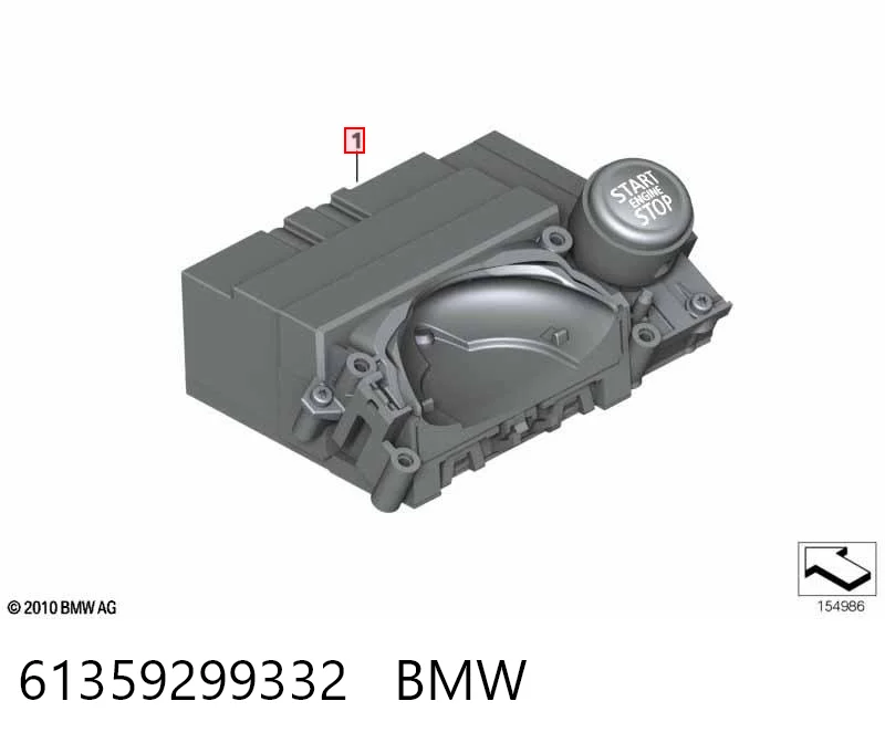 61359299332 BMW Botón de arranque del motor
