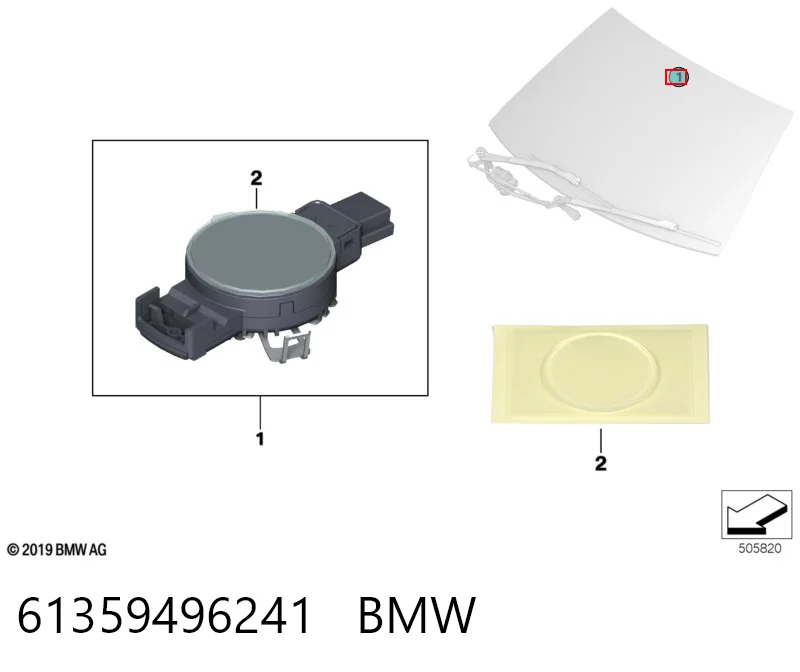 Sensor de lluvia BMW 5 sedán (G30, F90) (2016 - 2026) precio, desde 88,57 EUR
