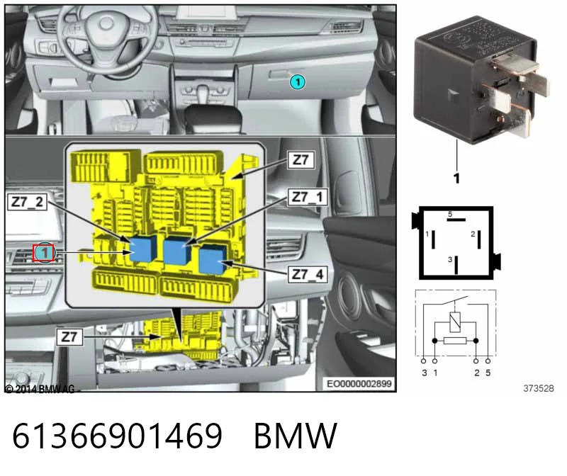 61366901469 BMW Relé eléctrico multifuncional