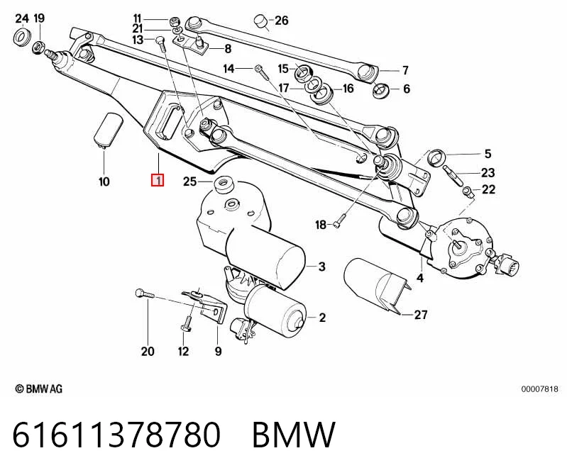 Comprar Trapezio del limpiaparabrisas BMW 7 E32 a bajo precio