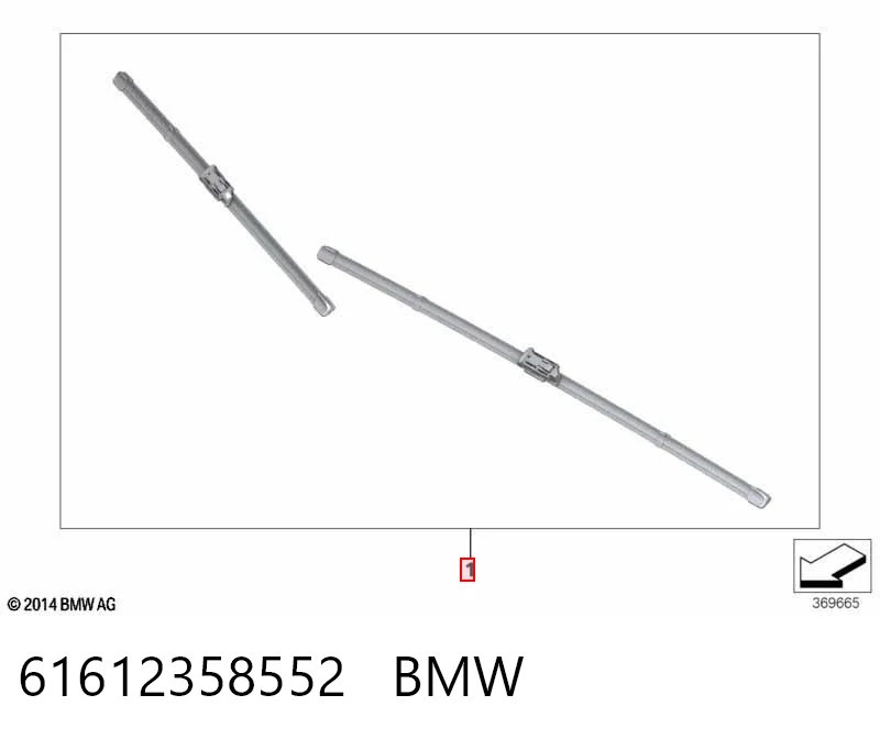 61612358552 BMW Escobillas Limpiaparabrisas delanteras