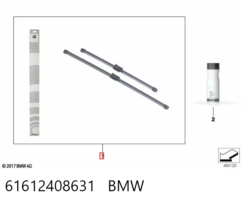 61612408631 BMW Escobillas Limpiaparabrisas delanteras