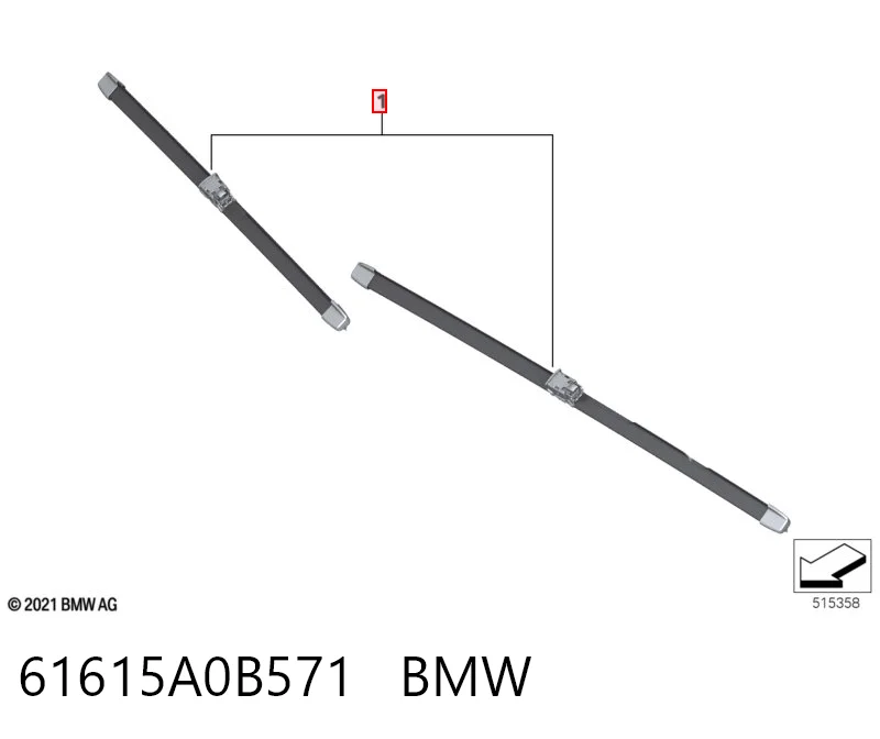 61615A0B571 BMW Escobillas Limpiaparabrisas delanteras