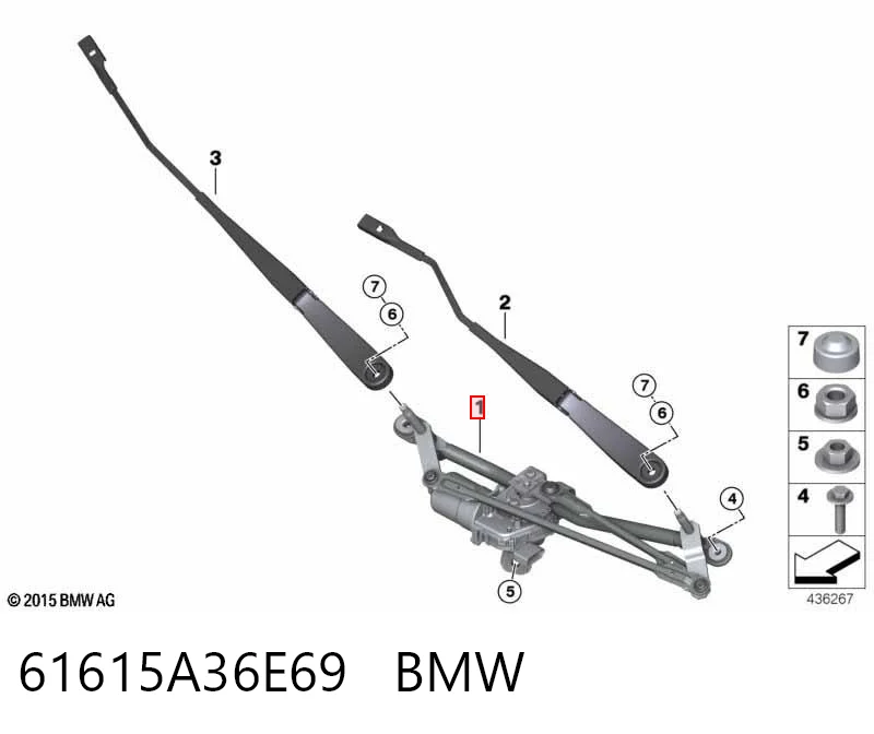 Varillaje de limpiaparabrisas para BMW X1  F48
