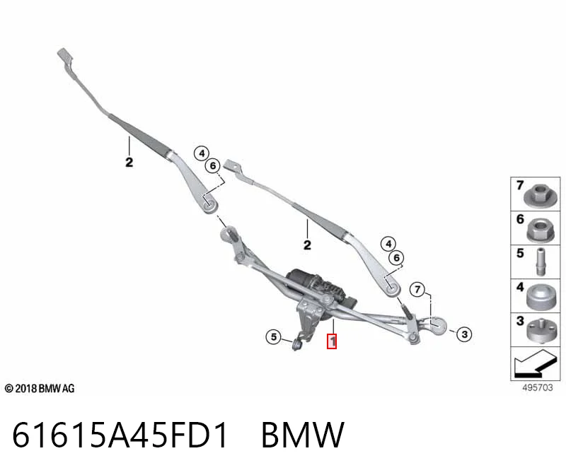 Comprar Trapezio del limpiaparabrisas BMW X5  G05, F95 a bajo precio