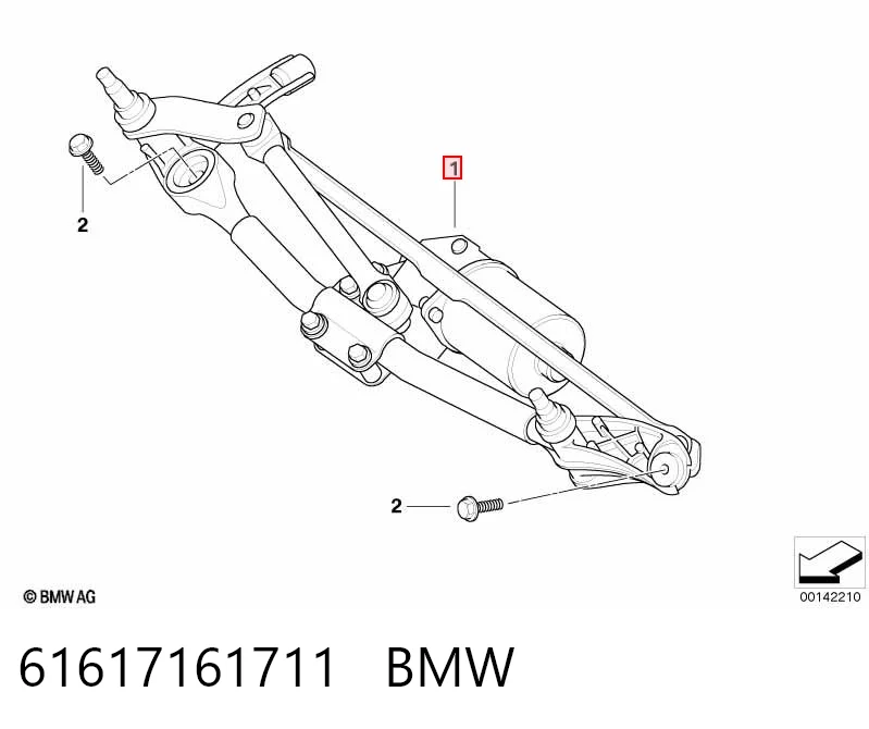 61617161711 BMW Varillaje de limpiaparabrisas