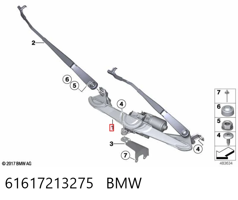 Trapezio del limpiaparabrisas BMW X3  (F25)