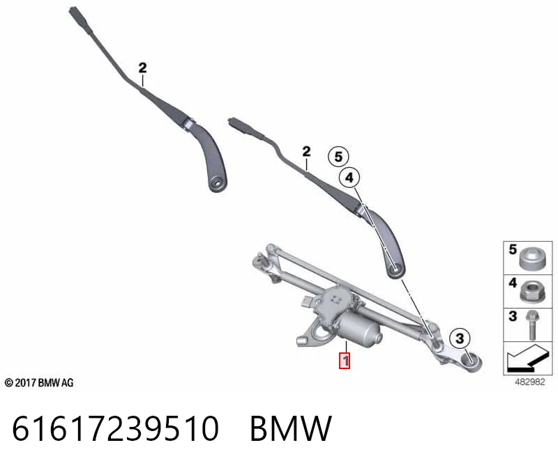 Varillaje de limpiaparabrisas para BMW 1  F20