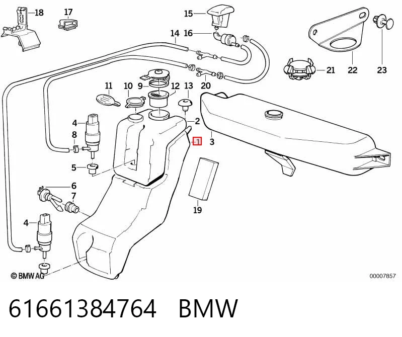 Comprar Depósito de líquido limpiaparabrisas BMW 5  E34 a bajo precio