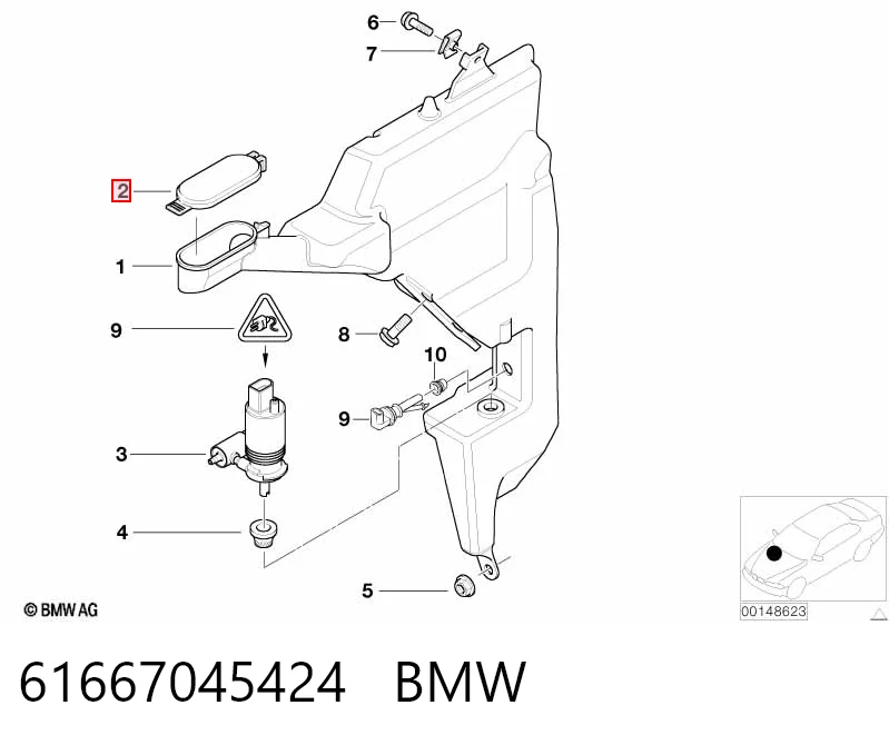 Comprar Tapa del depósito del limpiaparabrisas Mini Cooper  R50, R53 a bajo precio
