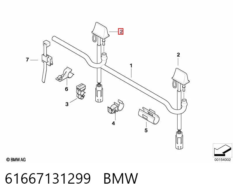 61667131299 BMW Boquilla del lavaparabrisas