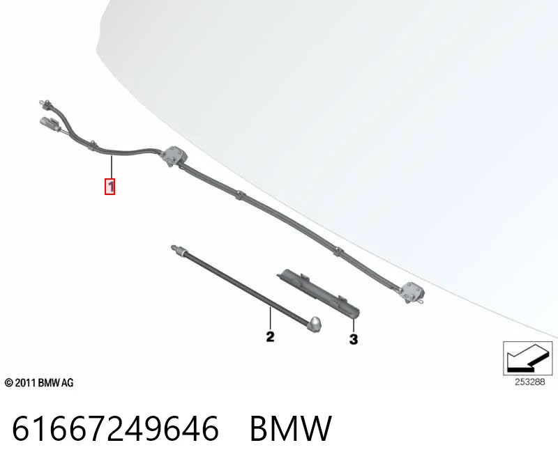 61667249646 BMW Boquilla del lavaparabrisas