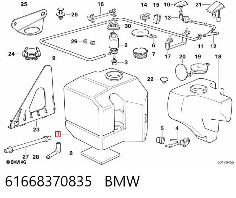 Comprar Depósito de líquido limpiaparabrisas BMW 3 E36 a bajo precio